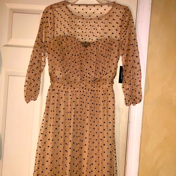 Dresses & Skirts - Ladies Vintage inspired Swiss dot tulle dress  size small